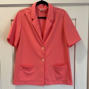 Vintage Pink Alfred Dunner Shirt Jacket Size 16